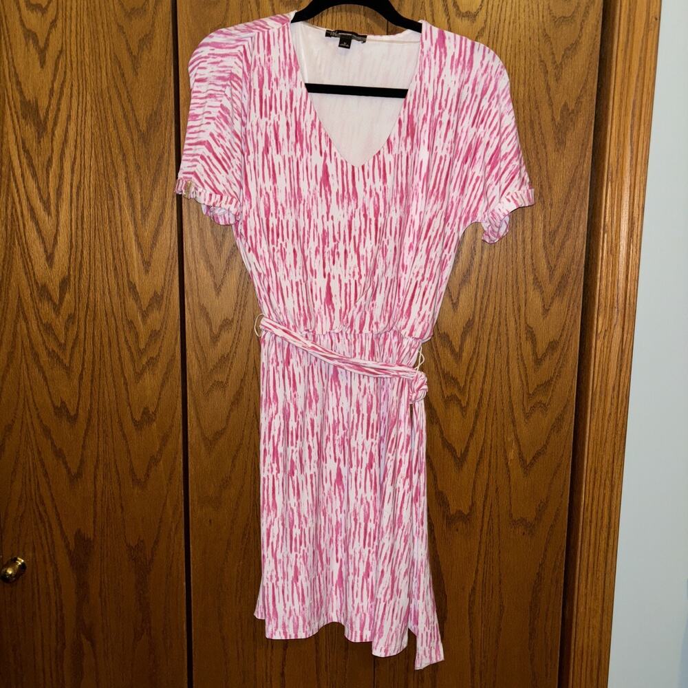INC International Concepts Pink/White Mini Dress SZ Med New w/tags